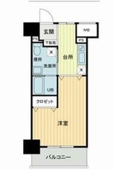 フィットエル仙台一番町(1K/11階)の間取り写真