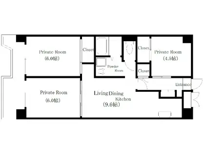 サンコーポラス南港27号棟(3LDK/13階)の間取り写真