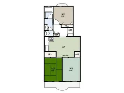 ダイヤモンドマンション1号館(3LDK/4階)の間取り写真