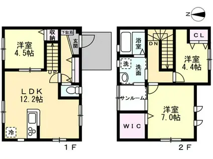 ベル・ファーストVII(3LDK/1階)の間取り写真