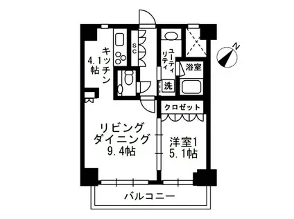 アーバンパーク代官山II(1LDK/3階)の間取り写真