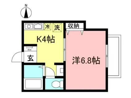 ビア・ジュネス(1K/2階)の間取り写真