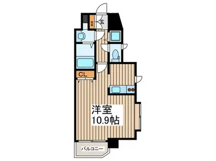 フラリッシュ東大成(ワンルーム/2階)の間取り写真