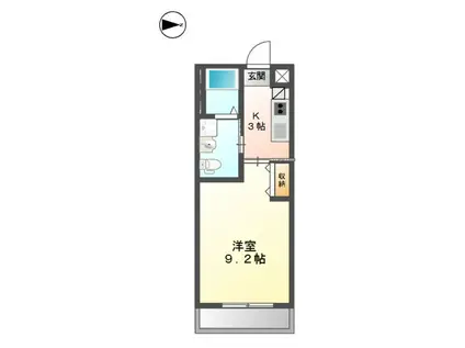 ハイム あきつ(1K/1階)の間取り写真
