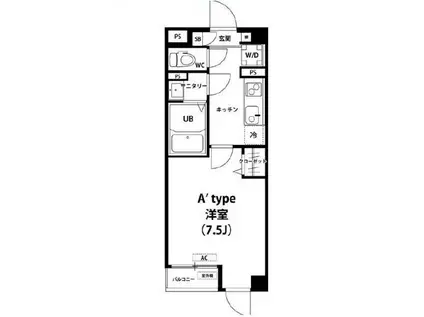 リブリ・NKY(1K/2階)の間取り写真