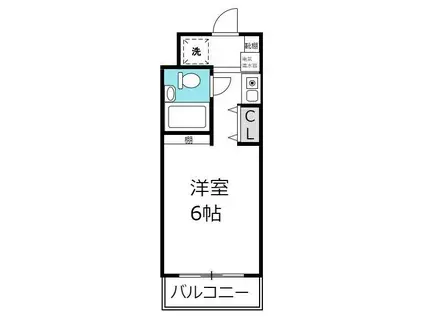 ウエルネス馬橋(ワンルーム/13階)の間取り写真