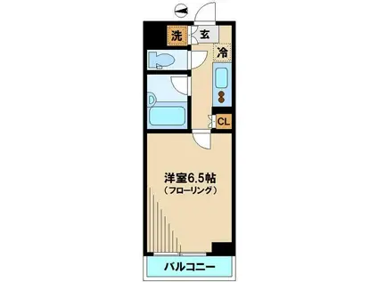 ルーブル早稲田六番館(1K/5階)の間取り写真