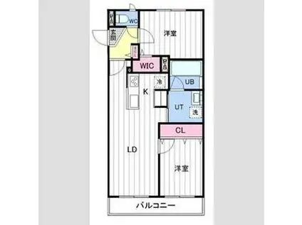 ASTER宮の森(2LDK/4階)の間取り写真