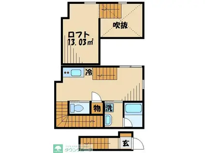 FLORENCE東府中(ワンルーム/2階)の間取り写真