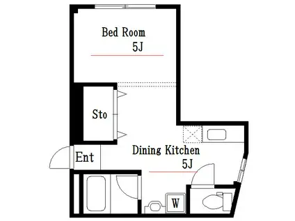 ハイツフジ(ワンルーム/2階)の間取り写真