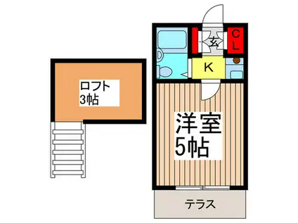 サンカラット北浦和(1K/1階)の間取り写真