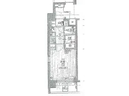 アーバイル三田慶大前(1K/8階)の間取り写真