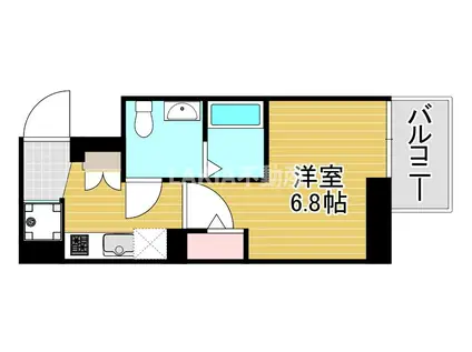 エグゼ大阪城イースト(1K/3階)の間取り写真