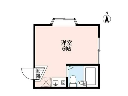 コーポシャトレ(ワンルーム/2階)の間取り写真