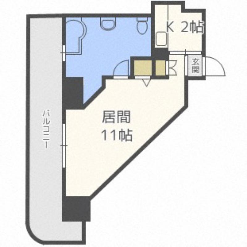 AMSTOWER南6条(1K/7階)の間取り写真