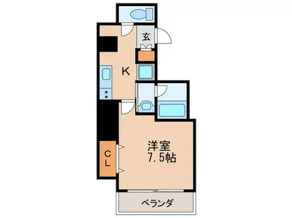 NEXTAGE.I(1K/8階)の間取り写真