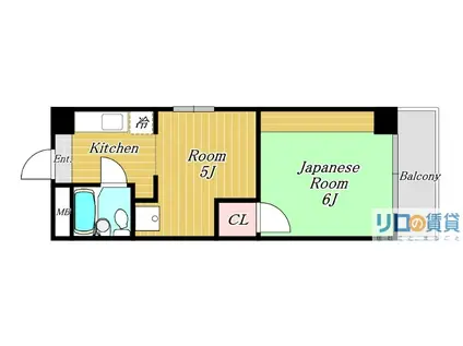 白倉マンション(2K/7階)の間取り写真