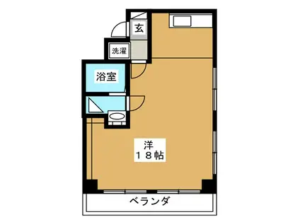 プリマヴェーラ(ワンルーム/9階)の間取り写真