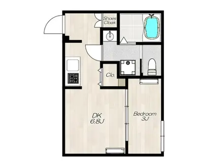 TNレジデンス(1DK/1階)の間取り写真