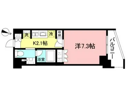 プライムメゾン方南町(1K/6階)の間取り写真