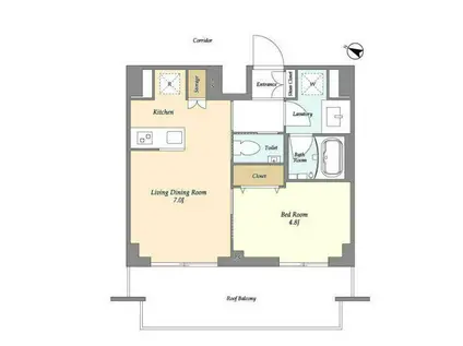 アーバンリンク護国寺(1LDK/6階)の間取り写真