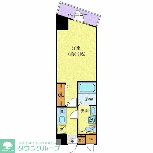 プレール・ドゥーク西新井II(1K/2階)の間取り写真