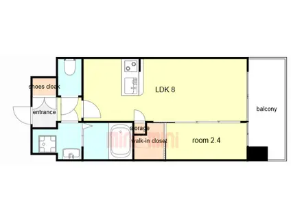 セレニテ元町アリエ(1LDK/6階)の間取り写真