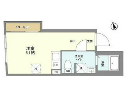 スフィア代々木上原ヒルトップ(ワンルーム/2階)の間取り写真
