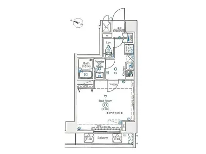 ヴォーガコルテ池上弐番館(1K/2階)の間取り写真