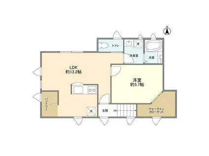 イーストメゾン(1LDK/2階)の間取り写真