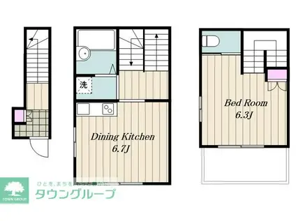 メゾン アンナ A(1DK/2階)の間取り写真