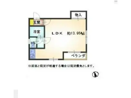 H.C.BLD(ワンルーム/2階)の間取り写真