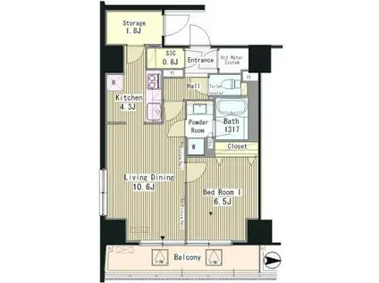 グランドゥール代々木大山(1LDK/7階)の間取り写真