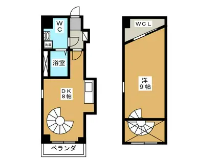 オルハレI(1LDK/4階)の間取り写真