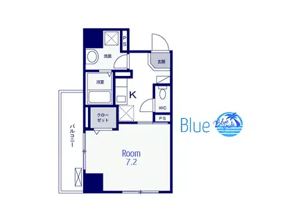 ペンディーオ ソプラ 夢見ヶ崎(1K/1階)の間取り写真