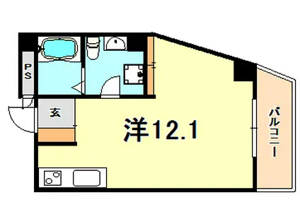 RECIA ROKKO(ワンルーム/5階)の間取り写真