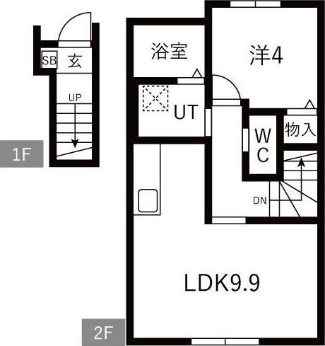 KA PILINA(1LDK/2階)の間取り写真