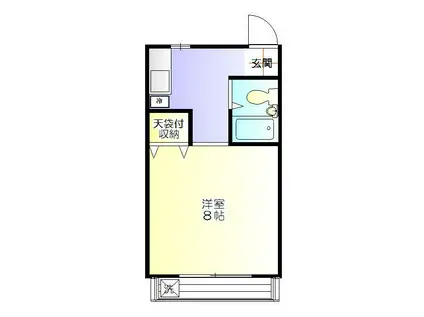 吉田コーポ第1(1K/2階)の間取り写真