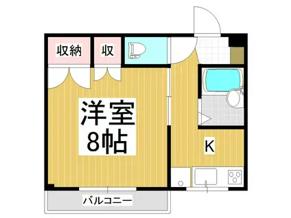 FAIRCITYハイツ(1K/2階)の間取り写真