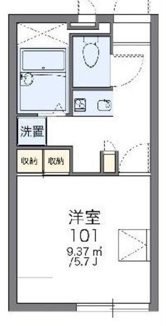 レオパレスF&T II(1K/1階)の間取り写真