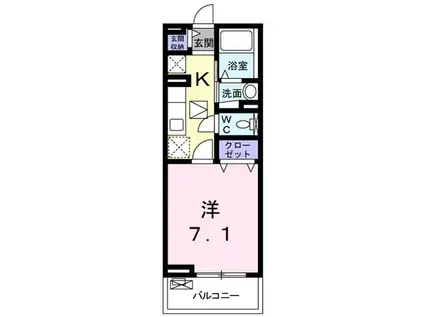 スペランツァ(1K/3階)の間取り写真