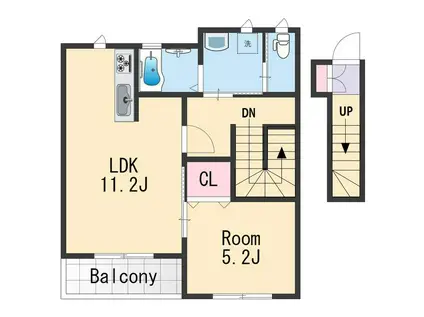 グランテラス(1LDK/2階)の間取り写真