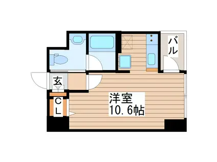 KDXレジデンス仙台駅東(ワンルーム/5階)の間取り写真