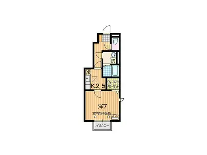 ラ・ビクトリア(1K/1階)の間取り写真