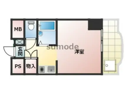 アルドーレ千里丘(1K/2階)の間取り写真