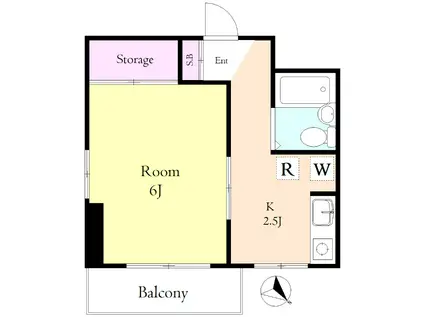 メゾンフクダパートI(1K/3階)の間取り写真