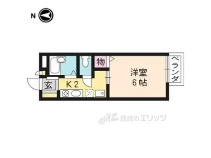 LA BELLE EQUIPE(1K/2階)の間取り写真