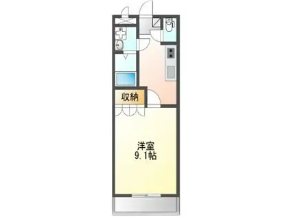 ナチュラリーハイツI(1K/1階)の間取り写真