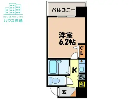 グランピアマンション長崎(1K/1階)の間取り写真
