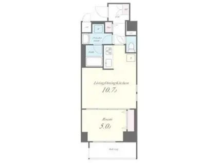 ボナール白山 BONHEUR HAKUSAN(1LDK/8階)の間取り写真